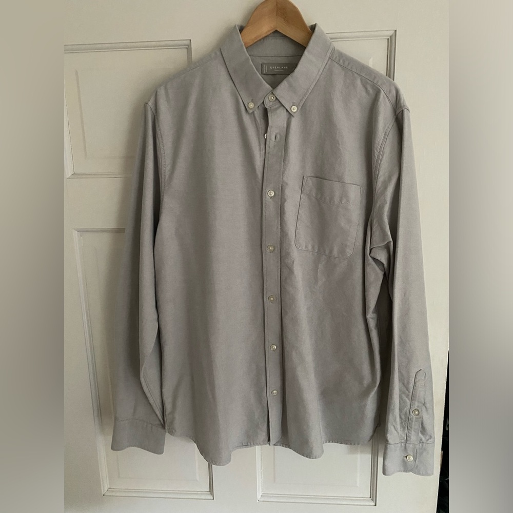 Everlane long sleeve organic cotton button on